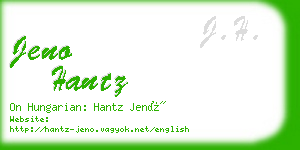 jeno hantz business card